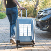 18 Gast Adresetiketten Wit Navy Blue Sticker (Koffer Insitu)