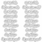 18 gastennamen handschriftstijl sticker (Voorkant)