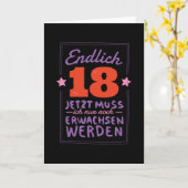 18 Geboortedag Kaart (Gele Bloem)