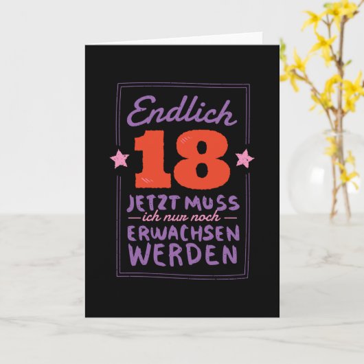 18 Geboortedag Kaart (Gele Bloem)