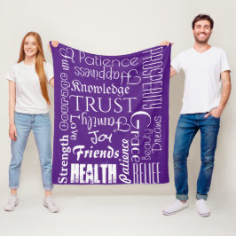 18 gepersonaliseerde namen of woorden Beste wensen Fleece Deken