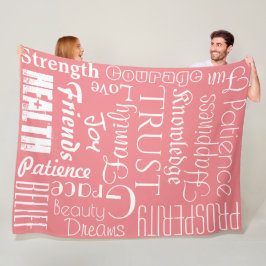 18 gepersonaliseerde namen of woorden Beste wensen Fleece Deken