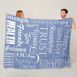 18 gepersonaliseerde namen of woorden Beste wensen Fleece Deken