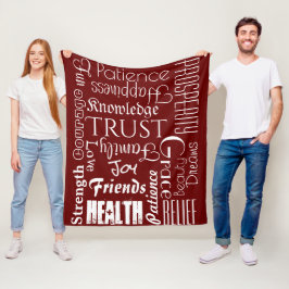 18 gepersonaliseerde namen of woorden Beste wensen Fleece Deken