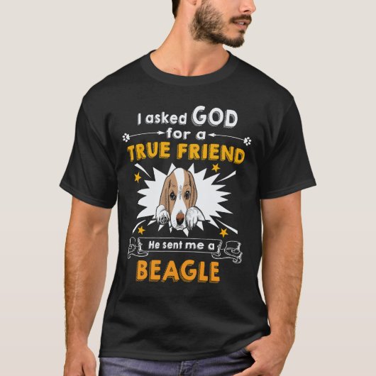 18 God gevraagd - Ware vriend - Een Beagle T-shirt (Voorkant)