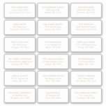 18 Gold Wedding Guest Recipient Name Address Sticker<br><div class="desc">18 Gold Wedding Guest Recipient Name Address Shipping Labels</div>