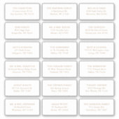 18 Gold Wedding Guest Recipient Name Address Sticker (Voorkant)