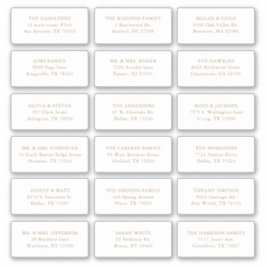 18 Gold Wedding Guest Recipient Name Address Sticker