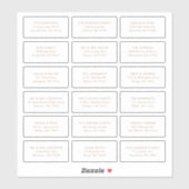 18 Gold Wedding Guest Recipient Name Address Sticker (Vel)