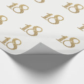 18 GOUD GLITTERNUMMER glamoureuze sprankelende ver Cadeaupapier (Hoek)