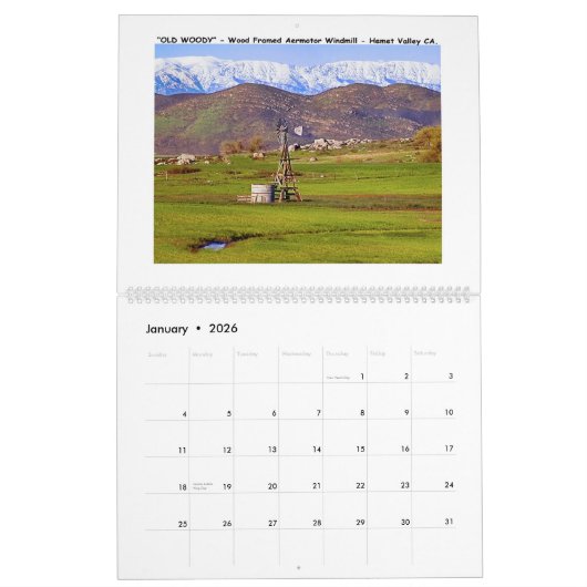 18 gouden messen - Collectie van windmolens Kalender (Jan 2026)