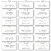 18 Groene Huwelijks Verzendadres Sticker (Voorkant)