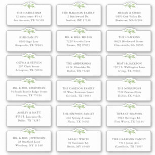 18 Groene Huwelijks Verzendadres Sticker