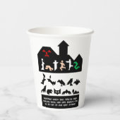 18 Halloween Tangram Afbeeldingen Papieren Bekers (Achterkant)