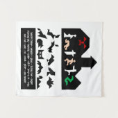 18 Halloween Tangram Afbeeldingen Wandkleed (Voorkant (horizontaal))