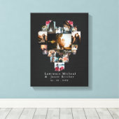  18 Hartvormig Foto Collage voor haar /hem Canvas Afdruk (Insitu (Houten vloer))