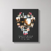  18 Hartvormig Foto Collage voor haar /hem Canvas Afdruk (Voorkant)