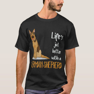18 Het leven is gewoon beter met een Duitse herder T-shirt