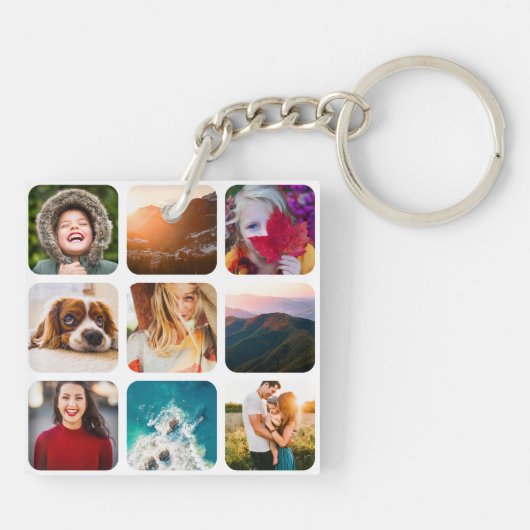 18 het Malplaatje van de Foto Dubbelzijdig Rond Wi Sleutelhanger (Achterkant)
