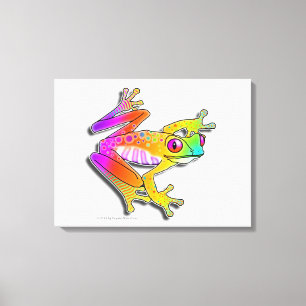 18-inch X24-inch CANVAS-AFDRUKKING - FROG POP ART. Canvas Afdruk