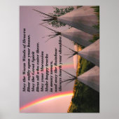 18-inch x24-inch canvas Cherokee Blessing Prayer P Poster (Voorkant)