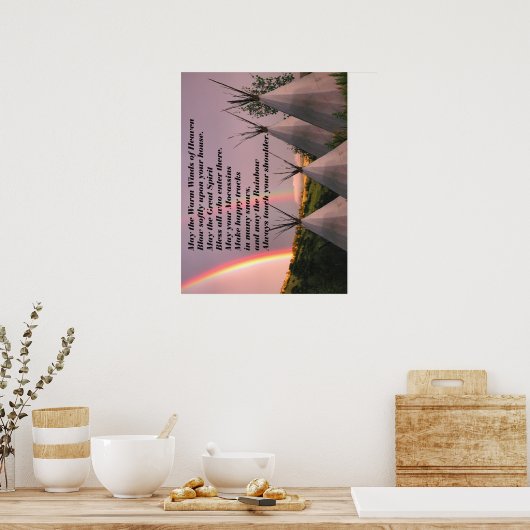 18-inch x24-inch canvas Cherokee Blessing Prayer P Poster (Keuken)