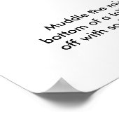 18-inch X 24-inch POSTER - MOJITO RECIPE COCKTAIL (Hoek)