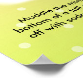 18-inch X 24-inch POSTER - MOJITO RECIPE COCKTAIL  (Hoek)