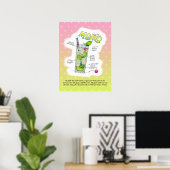 18-inch X 24-inch POSTER - MOJITO RECIPE COCKTAIL  (Thuiskantoor)