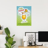 18-inch X 24-inch POSTER - PINA COLADA RECIPE COCK (Thuiskantoor)