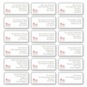 18 Individuele bruiloft Gast Naam Adressen Bloemen Sticker (Voorkant)