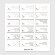 18 Individuele bruiloft Gast Naam Adressen Bloemen