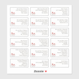 18 Individuele bruiloft Gast Naam Adressen Bloemen Sticker