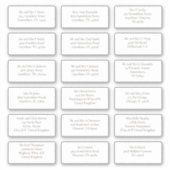 18 Individuele bruiloft Gast Naam Adressen Serif Sticker (Voorkant)