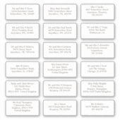 18 individuele bruiloft gast naam adressen sticker (Voorkant)