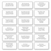 18 Individuele Gast Naam Adres Verzending Sticker (Voorkant)