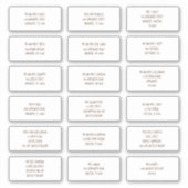 18 Individuele gastnaam Adressen Informal Brown Sticker (Voorkant)