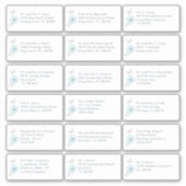 18 Individuele naam Adres Bruiloft Gast Floral Sticker (Voorkant)