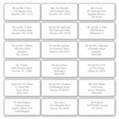 18 Individuele naam Adres Bruiloft Gast Italic Sticker (Voorkant)