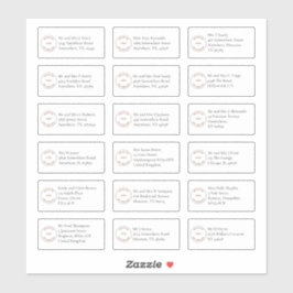 18 Individuele naam Adressen Serif Business Logo Sticker