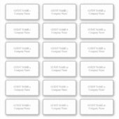 18 Individuele naam van de gast en bedrijf Sticker (Voorkant)