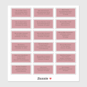 18 Individuele ontvanger Naam Adres Stof Rose Sticker