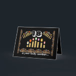 18 is je geluksgetal...Happy 18th Birthday! Kaart<br><div class="desc">Een heldere en leuke verjaardagskaart,  gevuld met een mega hoeveelheid kaarsen! Alle tekst is aanpasbaar,  dus je kunt het jaar veranderen,  of zeggen...  wat dan ook! Om meer van mijn verjaardagskaarten te zien,  typt u in of knipt en plakt u in het zoekvak van Zazzle: jaclinart birthday</div>