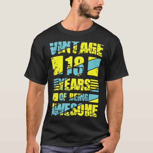 18 jaar 18e verjaardag 4 t-shirt (Voorkant)