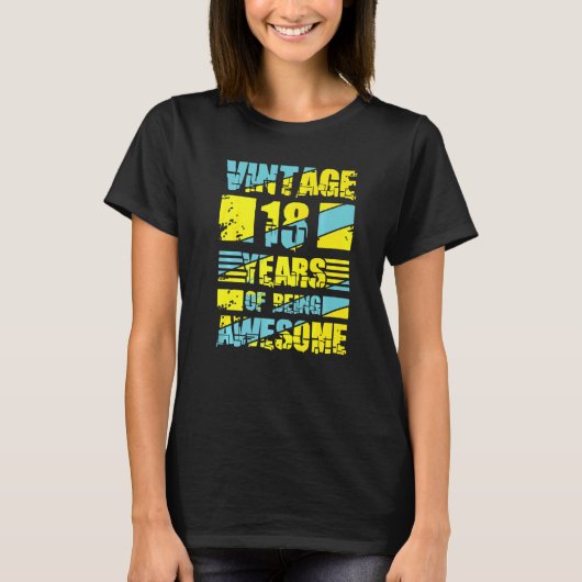 18 jaar 18e verjaardag 4 t-shirt (Voorkant)