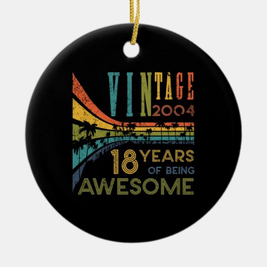 18 jaar 2004 18e verjaardag keramisch ornament (Voorkant)