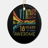 18 jaar 2004 18e verjaardag keramisch ornament (Links)
