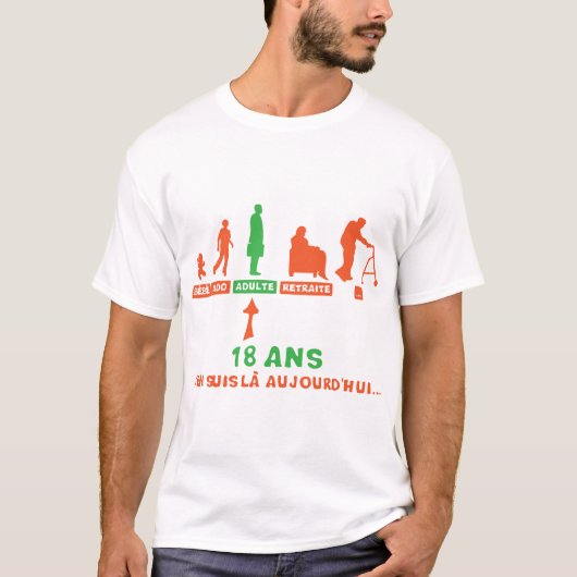 18 jaar Adult Bebe T-shirt (Voorkant)