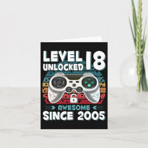 18 jaar Bday Son Boy Funny Gamer 18e 18 jaar oude  Kaart