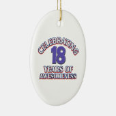 18 jaar bewustwording vieren keramisch ornament (Rechts)